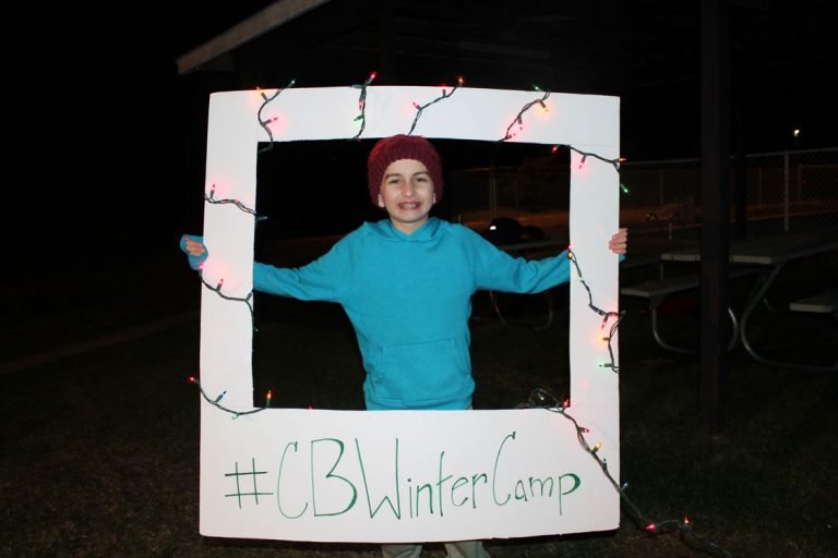 Teen in photo booth #CBWinterCamp
