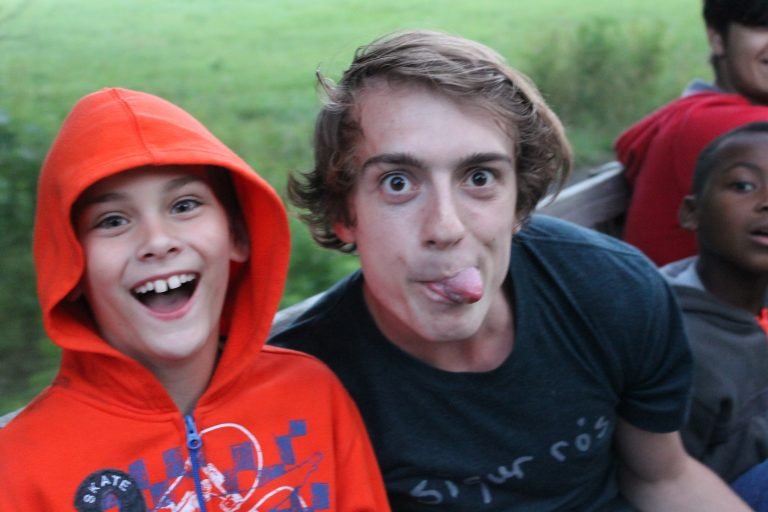 Goofy boys making faces :)
